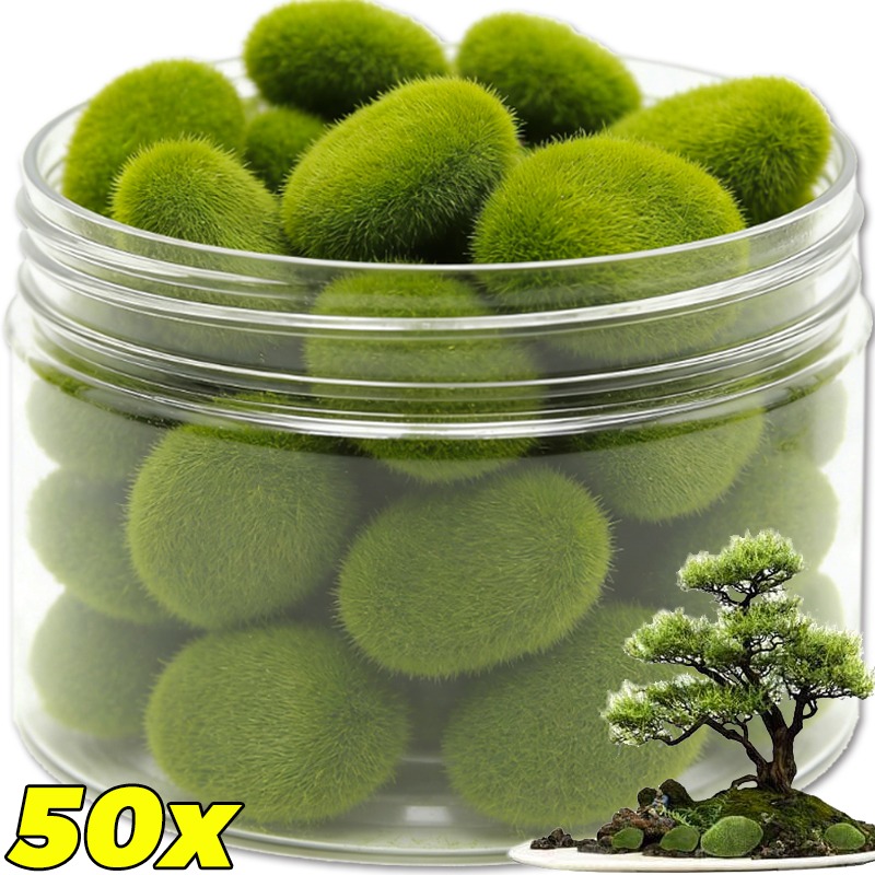 Terrarium Moss Art - หินมอสเทียม 50/5 ชิ้น หินมอสสีเขียวปลอม สำหรับตกแต่งสวนขนาดเล็ก งานฝีมือ