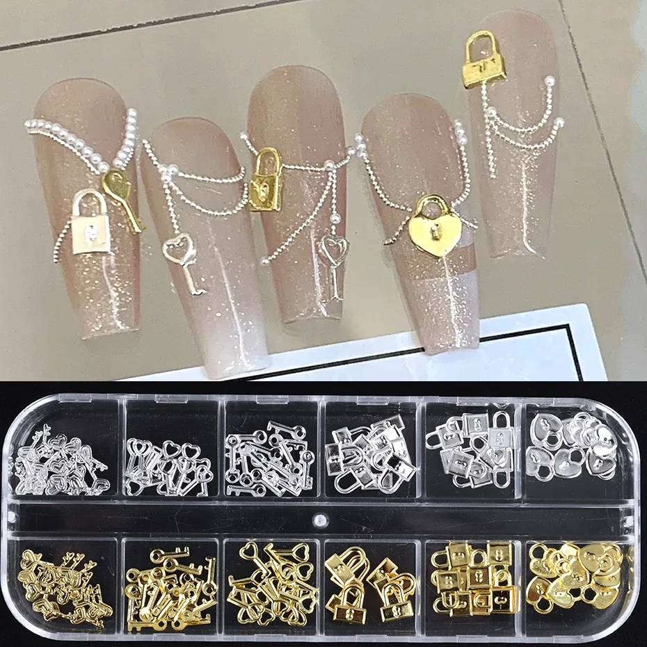 12 กริดทองเงินโลหะล็อคกุญแจเล็ - Gold Foil Flakes บทวิจารณ์และราคา