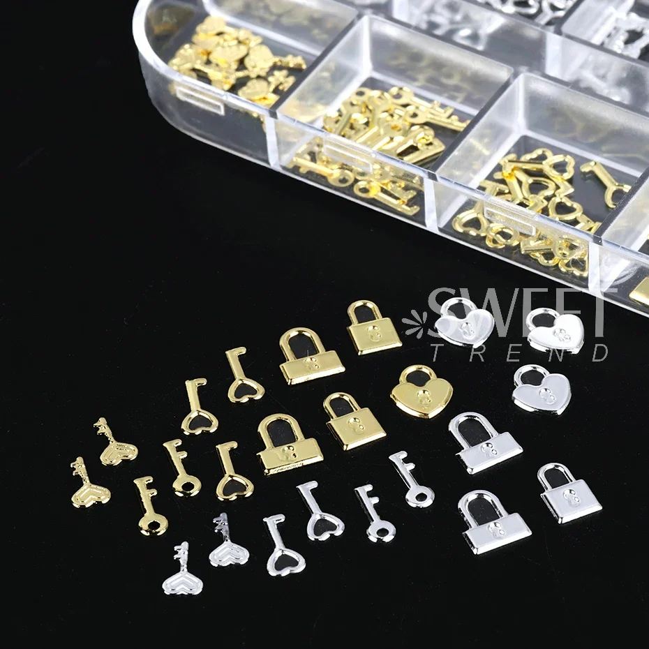 12 กริดทองเงินโลหะล็อคกุญแจเล็ - Gold Foil Flakes บทวิจารณ์และราคา