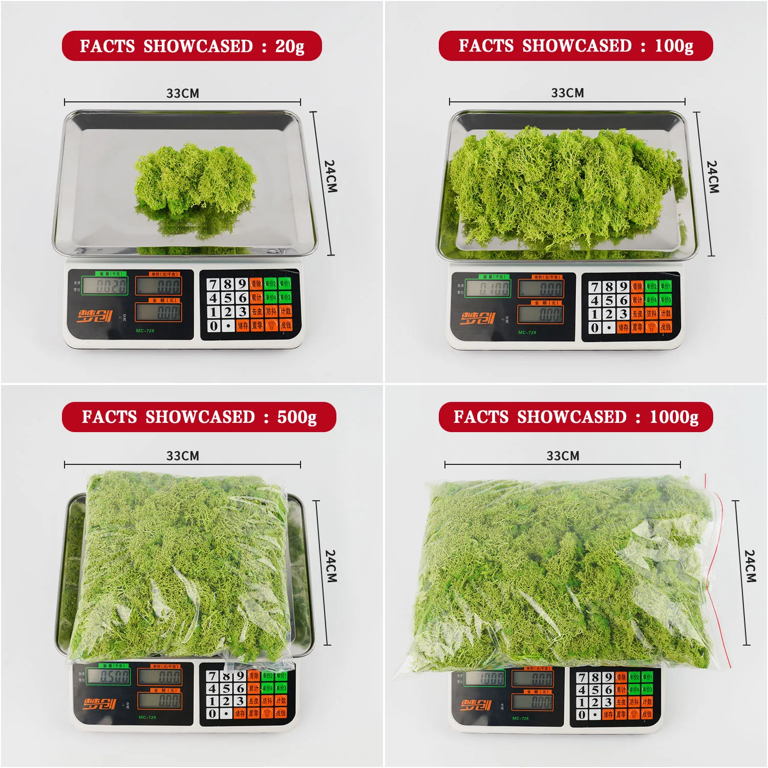 20-200g พืชสีเขียวประดิษฐ์หญ้า - Terrarium Moss Art บทวิจารณ์และราคา
