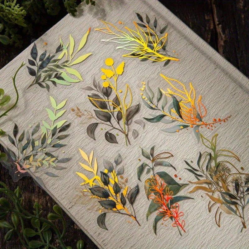 สติกเกอร์ลายพฤกษศาสตร์วินเทจ ล - Gold Foil Flakes บทวิจารณ์และราคา