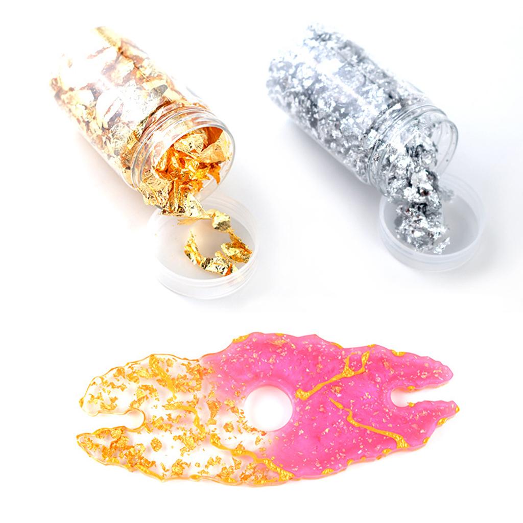 6 ชิ้น แผ่นฟอยล์สีทอง สติ๊กเกอ - Gold Foil Flakes บทวิจารณ์และราคา